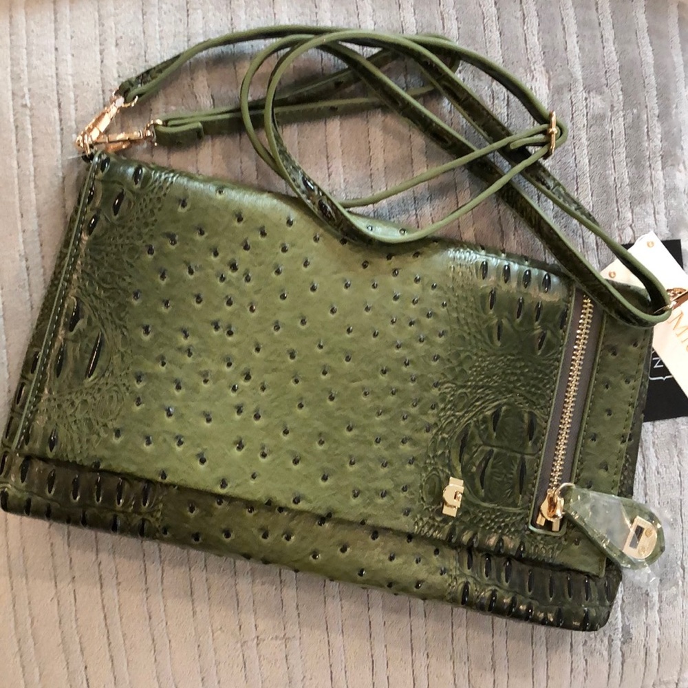 Le Miel Ostrich Vegan Leather Crossbody/New